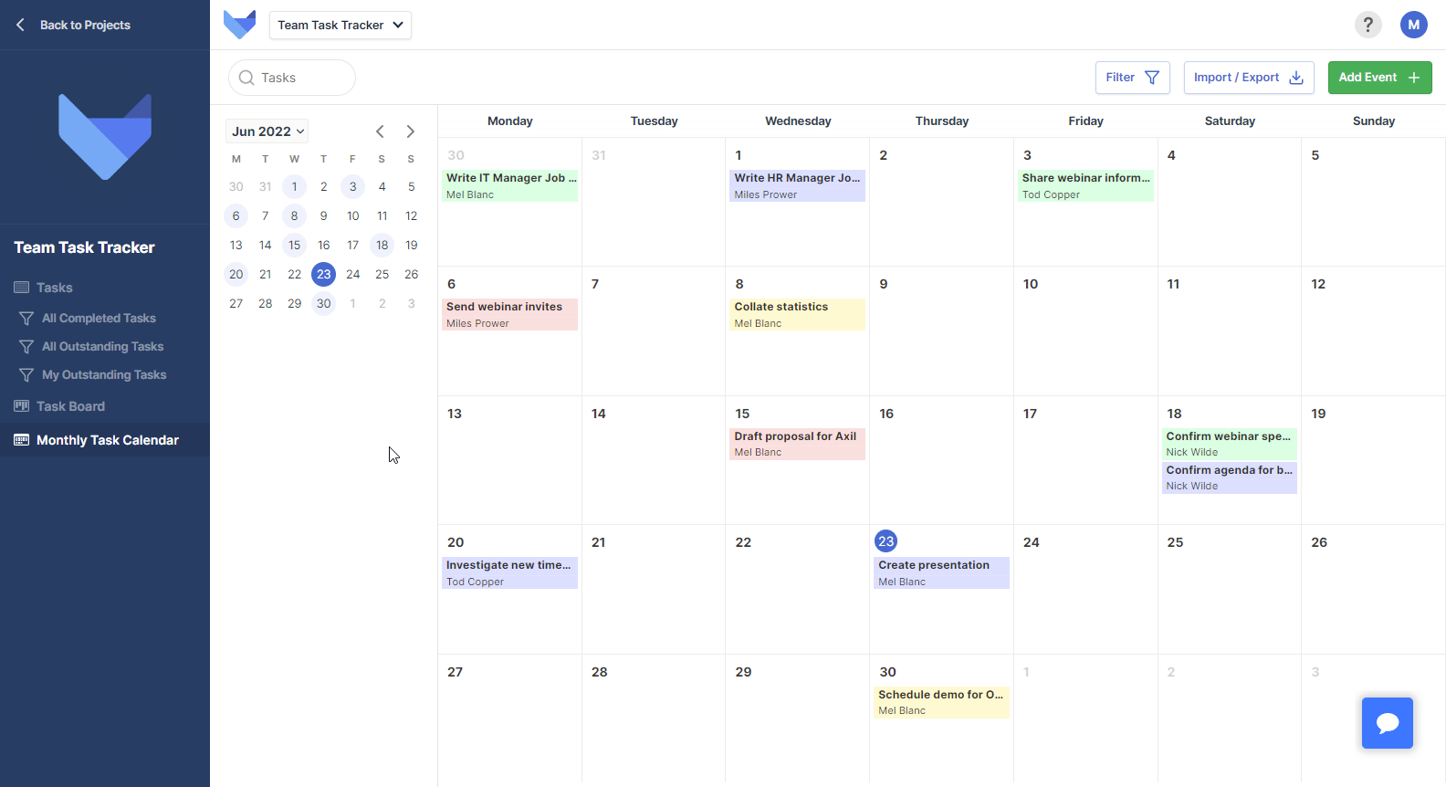 Editing a Calendar Event