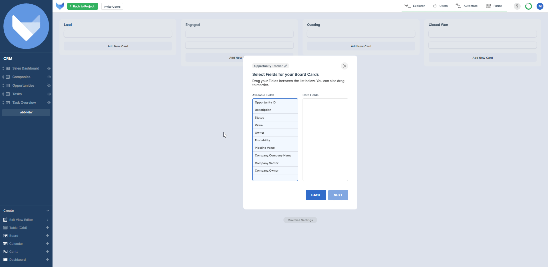 Specify Fields to show on Board Cards